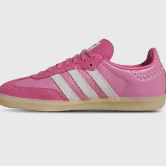 adidas Samba Off White Bliss Pink SZ 4Y-7Y Boys Womens Girls New - Picture 2 of 5